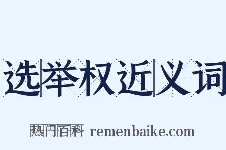 选举权近义词是什么意思的图片